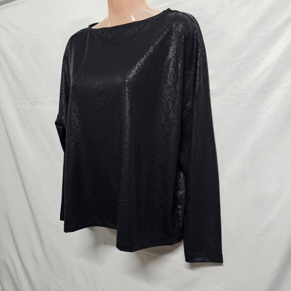 All Saints Faux Leather Oversized Short Top Blouse Shirt Women Size XS Black - Picture 9 of 12